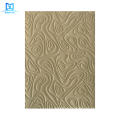GO-D095 3D MDF Painel de parede de fibra de fibra de decoração de parede do revestimento de parede painéis decorativos